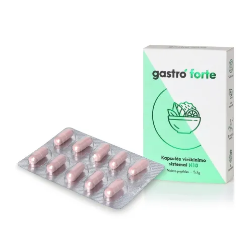 GASTRO kapsulės virškinimo sistemai FORTE, N10