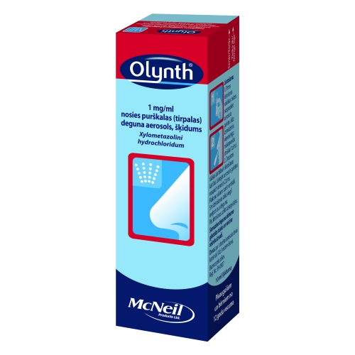 Product image of Olynth 1mg/ml nosies purškalas, tirpalas 10ml