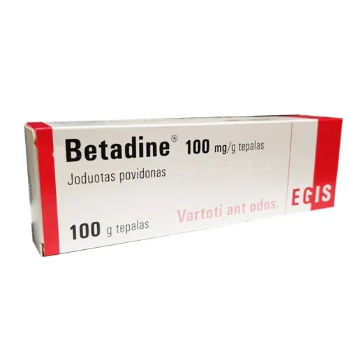 Product image of Betadine 100mg/g tepalas 100g