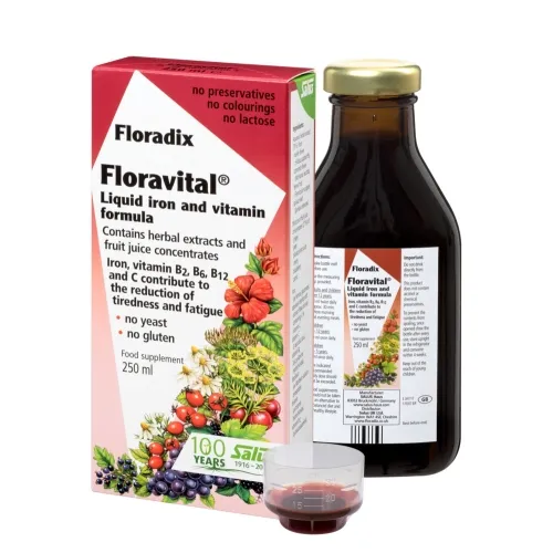 FLORADIX skystosios geležies formulė su vitaminais FLORAVITAL, 250ml