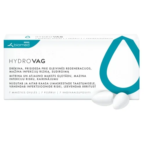 HYDROVAG, ovulės nuo makšties sausumo su glikogenu, N7