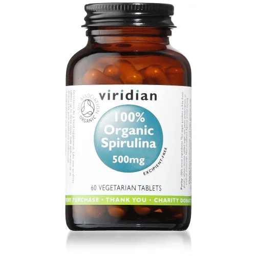 VIRIDIAN 100% ORGANIC SPIRULINA 500mg, N60 -  