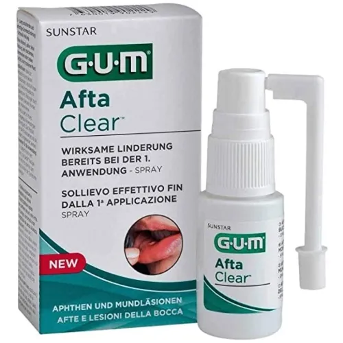 G.U.M, purškiklis burnos žaizdoms AFTACLEAR, 15ml -  