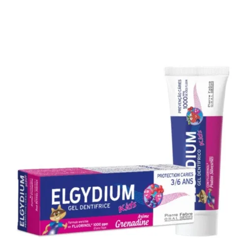 ELGYDIUM dantų pasta gelis KIDS Red Berries, uogų skonio, 3-6m., 50m