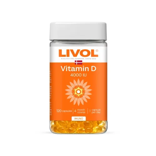 LIVOL Vitaminas D 4000 TV, 120 kapsulių