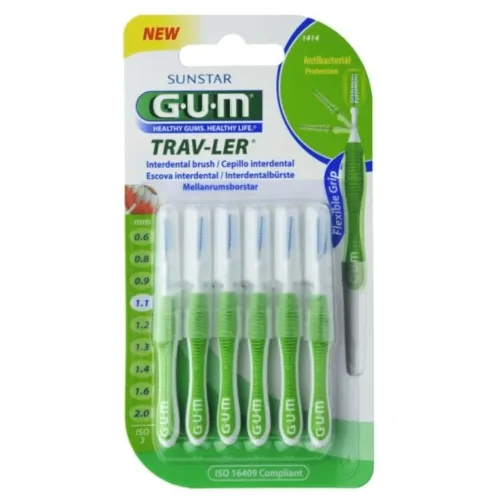G.U.M. tarpdančių šepetėliai  1.1mm TRAV-LER [1414], N6