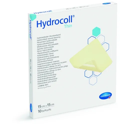 Product image of HYDROCOLL THIN hidrokoloidinis tvarstis, 15 x 15cm, 10 vnt.