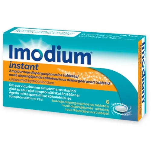Imodium instant 2mg burnoje disperguojamos tabletės N6