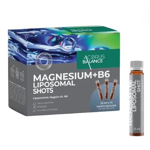 ACORUS BALANCE Magnio bisglicinatas + B6, 25 ml, 14 buteliukų
