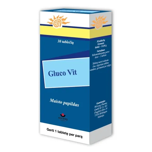 GLUCO VIT Maisto papildas, 30 tablečių
