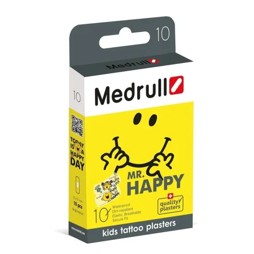 Medrull Mr.Happy vaikiški pleistrai, 10 vnt. -  