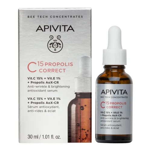APIVITA veido serumas C15 PROPOLIS COREECT, 30ml
