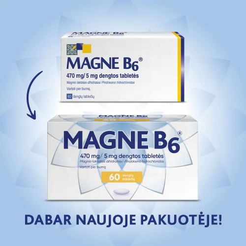 Magne B6 tab.470mg+5mg dengt. tabletės N60 -  5