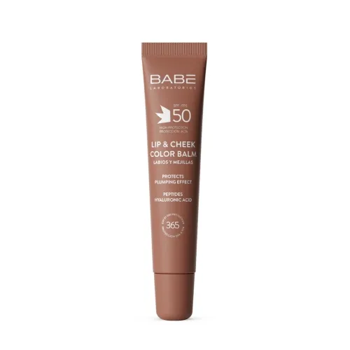 BABÉ apsauginis lūpų ir skruostų balzamas SPF50, MOCHA, 20ml