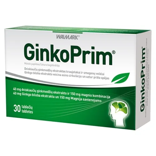 WALMARK GinkoPrim dengtos tabletės N30 -  
