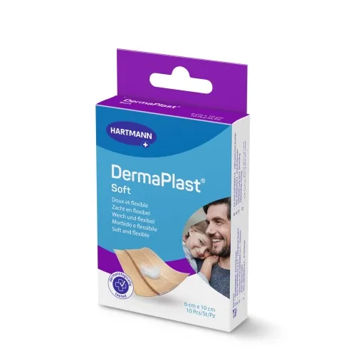 DERMAPLAST pleistrų rinkinys SOFT 6x10 cm, 10 vnt.