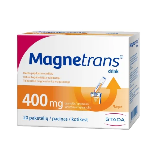 MAGNETRANS DRINK (magnis), 400 mg,  granulės gėrimui paruošti, N20