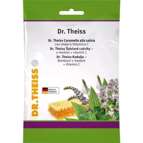 Product image of DR. THEISS ledinukai šalavijų ir medaus su vitaminu C, 75g
