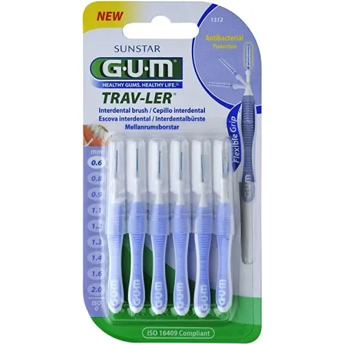 G.U.M. tarpdančių šepetėliai 0.6mm TRAV-LER [1312], N6