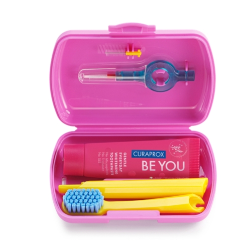 CURAPROX kelioninis rinkinys TRAVEL SET, rožinis, N1