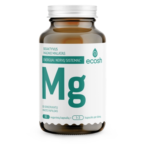 ECOSH bioaktyvus Magnis, malatas 77 mg, 90 kapsulių
