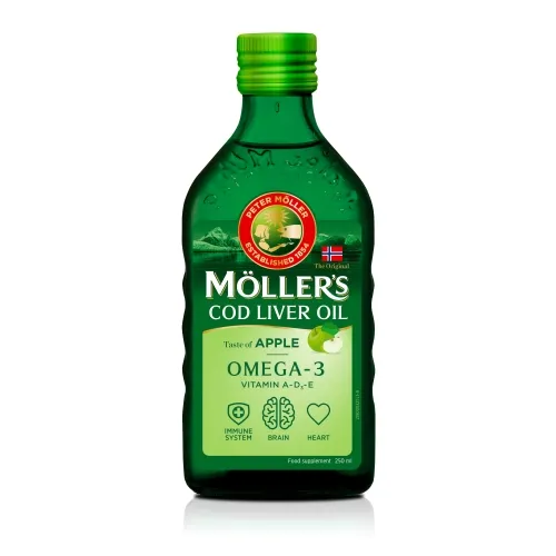 MÖLLER’S skysti žuvų taukai, obuolių skonio, 250 ml