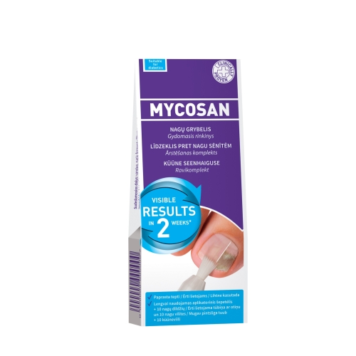 MYCOSAN serumas nuo nagų grybelio, 5ml + N10 nagų dildžių