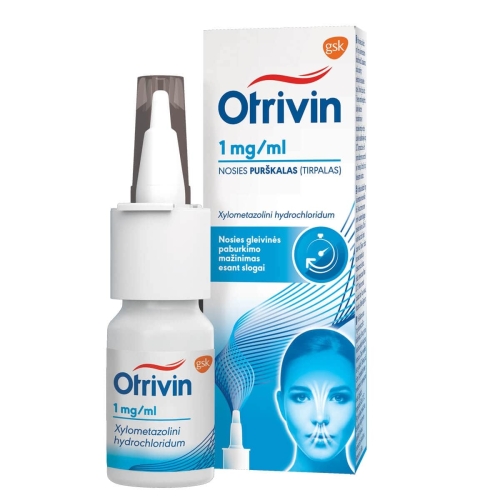 Otrivin 1mg/ml nosies purškalas, tirpalas 10ml -  2