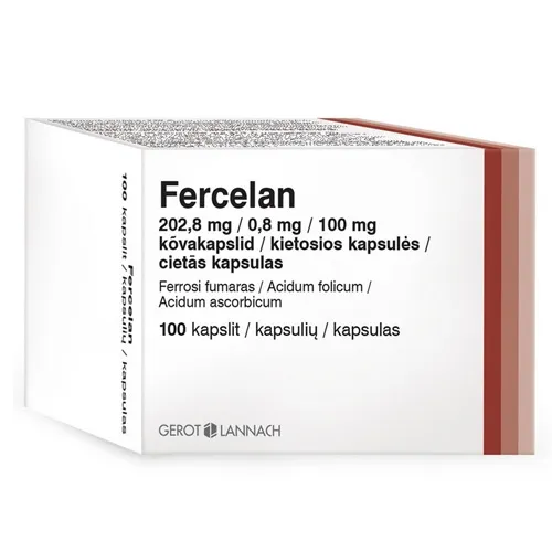 Product image of Fercelan kietosios kapsulės N100