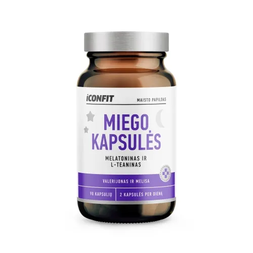 ICONFIT Miego kapsulės (Melatoninas ir Melisa), N90