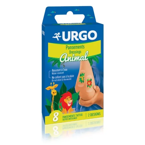 URGO pleistras vaikams ANIMAL TATTOO, N8