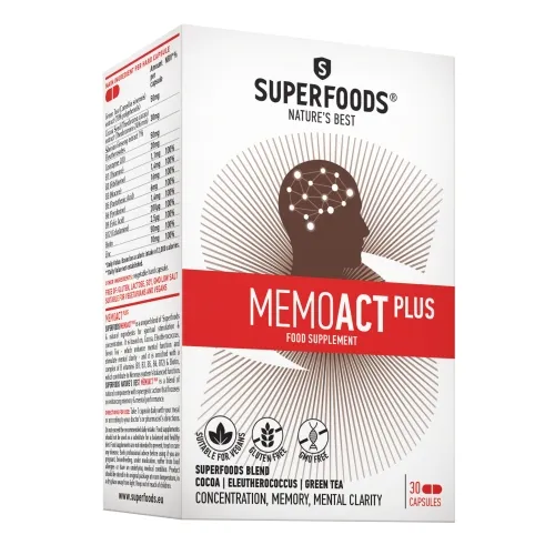 SUPERFOODS MEMOACT PLUS, 30 kapsulių -  
