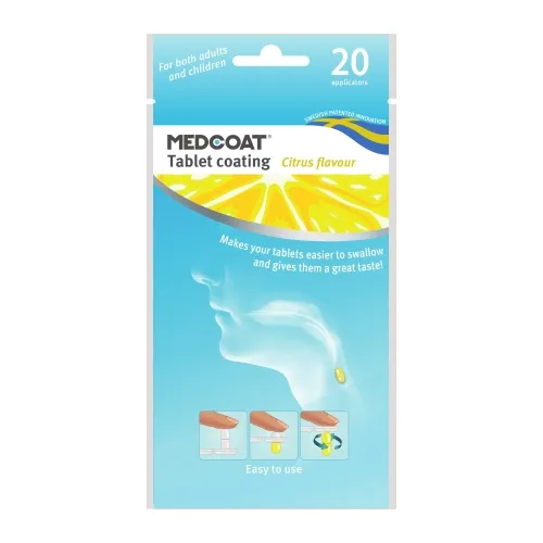 MEDCOAT tablečių apvalkalas, citrusinių vaisių skonio N20 -  