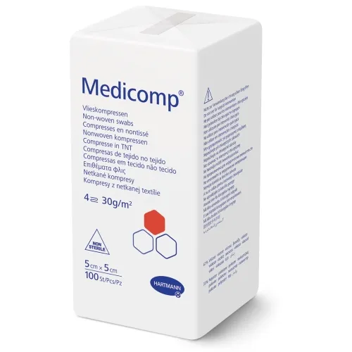 Product image of MEDICOMP sterilus neaustinės medžiagos tvarstis, 5x5cm, 25 vnt.