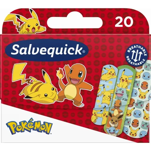 Salvequick „Pokemon“ pleistrų rinkinys vaikams, N20