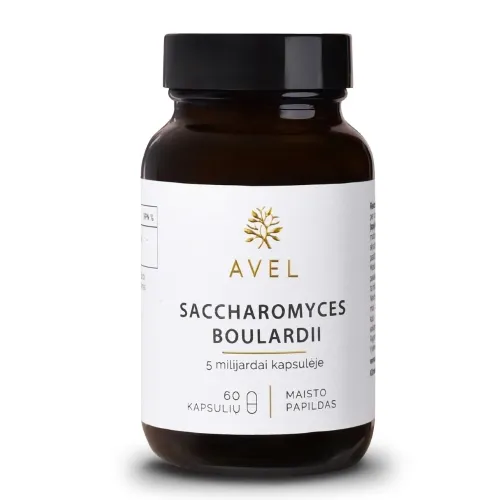 AVEL SACCHAROMYCES BOULARDII, 5 milijardai 60 kapsulių