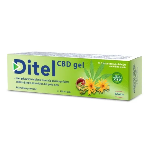 Ditel CBD vėsinantis gelis su CBD aliejumi 100 ml