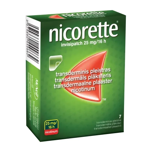 nicorette invisipatch 25mg/16val. transderminis pleistras N7