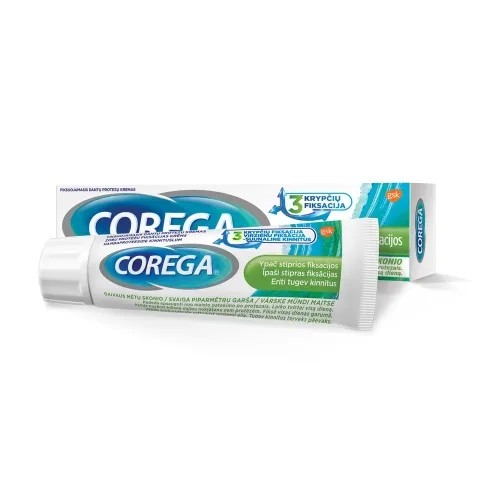 COREGA fiksuojamasis ypač gaivus dantų protezų kremas, 40g -  