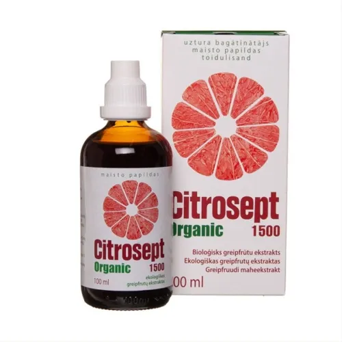 CITROSEPT ORGANIC 1500 greipfrutų ekstraktas, 100ml