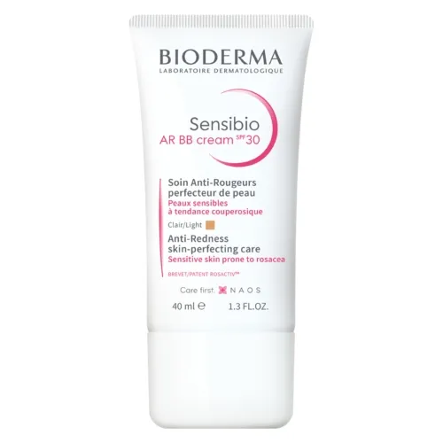 BIODERMA raustančios veido odos kremas SENSIBIO AR BB SPF30, 40ml -  