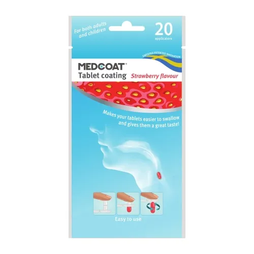 Product image of MEDCOAT tablečių apvalkalas, braškių skonio N20