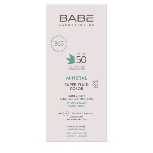 BABÉ mineralinė apsauga su spalva MINERAL SUPER FLUID SPF50, 50ml -  2