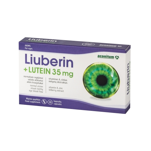 ACONITUM LIUBERIN+ LUTEIN 35mg, 30 kapsulių