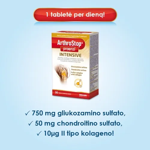 ARTHROSTOP PROENZI INTENSIVE (kompleksas sąnariams), 30 tablečių -  1