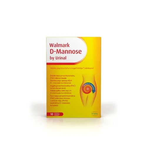 URINAL AKUT D-MANNOSE (spanguolės ir D-manozė), 10 tablečių