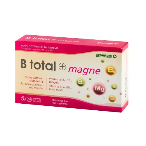 ACONITUM  B TOTAL + MAGNE, 60 kapsulių