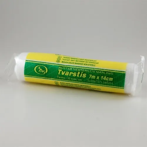 Product image of AZAS austas, nesterilus, marlinis tvarstis (bintas), 7 m x 14 cm