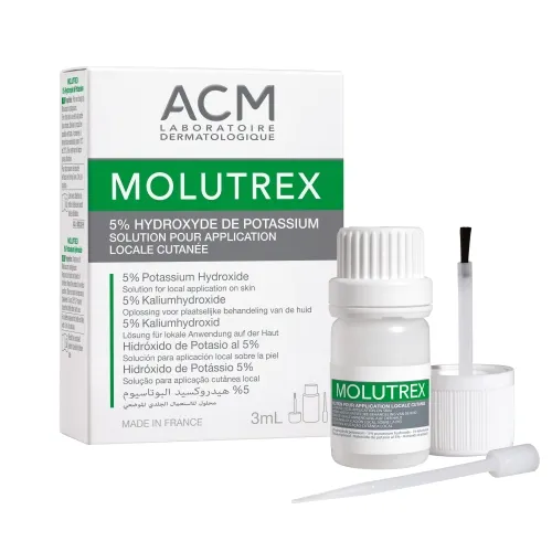 ACM MOLUTREX 5%, odos tirpalas, 3 ml