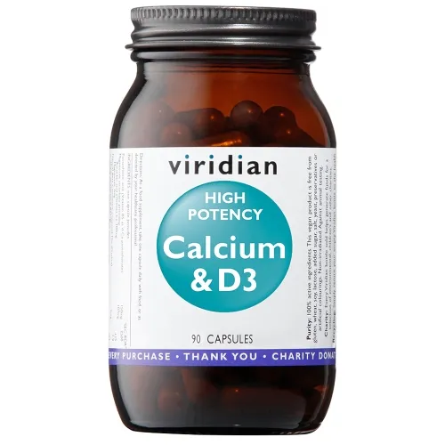 VIRIDIAN HIGH POTENCY CALCIUM & VITAMIN D3, N90 -  